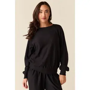 Kennedy Cloud Fleece Sweatshirt in Noire