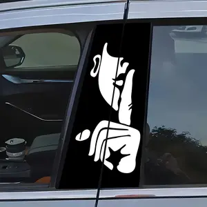 2 Shhh Vinyl Stickers, Background, Scratch-Resistant, Waterproof, Easy to Apply and Remove, for Cars, Trucks, Suvs