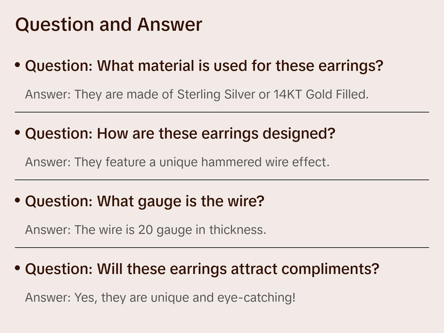 Sterling Silver | 14KT Gold Filled Hammered Wire Earring Threader