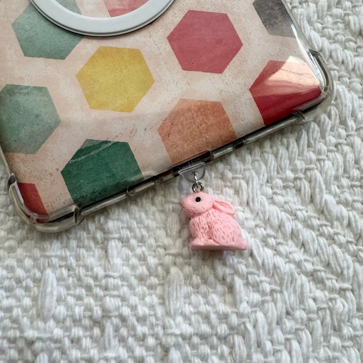 Pink Bunny Kindle Charms - Decorative accessories for your Kindle or phone