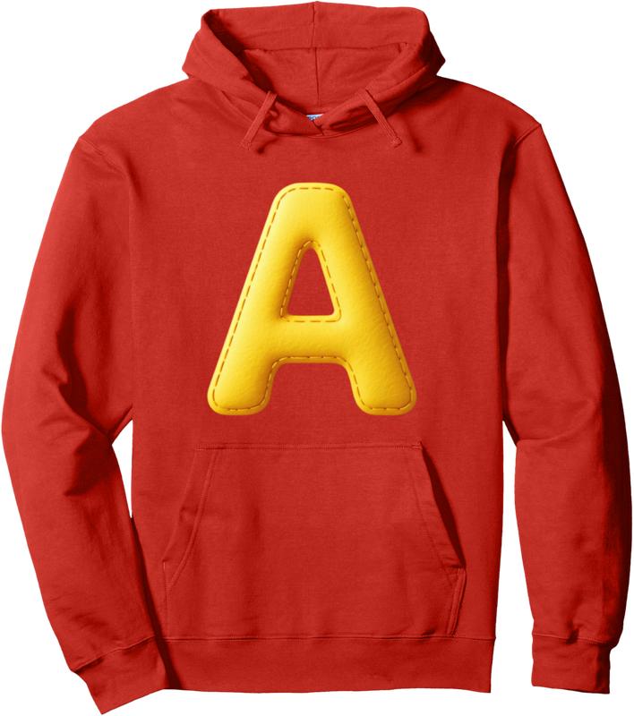 Big Yellow Letter "A" Halloween Christmas Thanksgiving Pullover Hoodie - Lyasiamcmi Shop 56B0FQL3HLCG