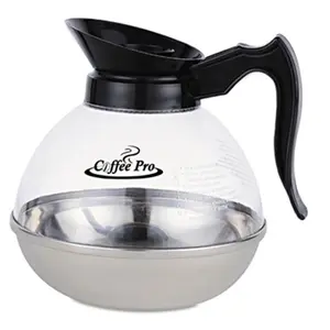 Coffee Pro CPU12 Unbreakable Regular Coffee Decanter 12-Cup Stainless Steel-Polycarbonate