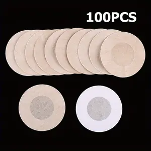 100pcs Invisible Self-Adhesive Nipple Covers - Seamless, Breathable, and Disposable - Perfect for Women's Lingerie and Underwear Accessories - Provides Comfort and Confidence All Day Long