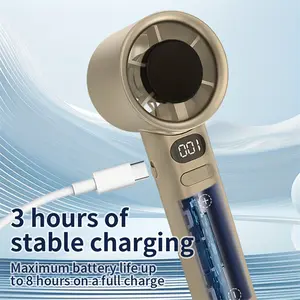 Travel Handheld Fan 120 Gears Stepless Speed Adjustable Portable USB Rechargeable Fan Cooling Mini Fan for Home Office