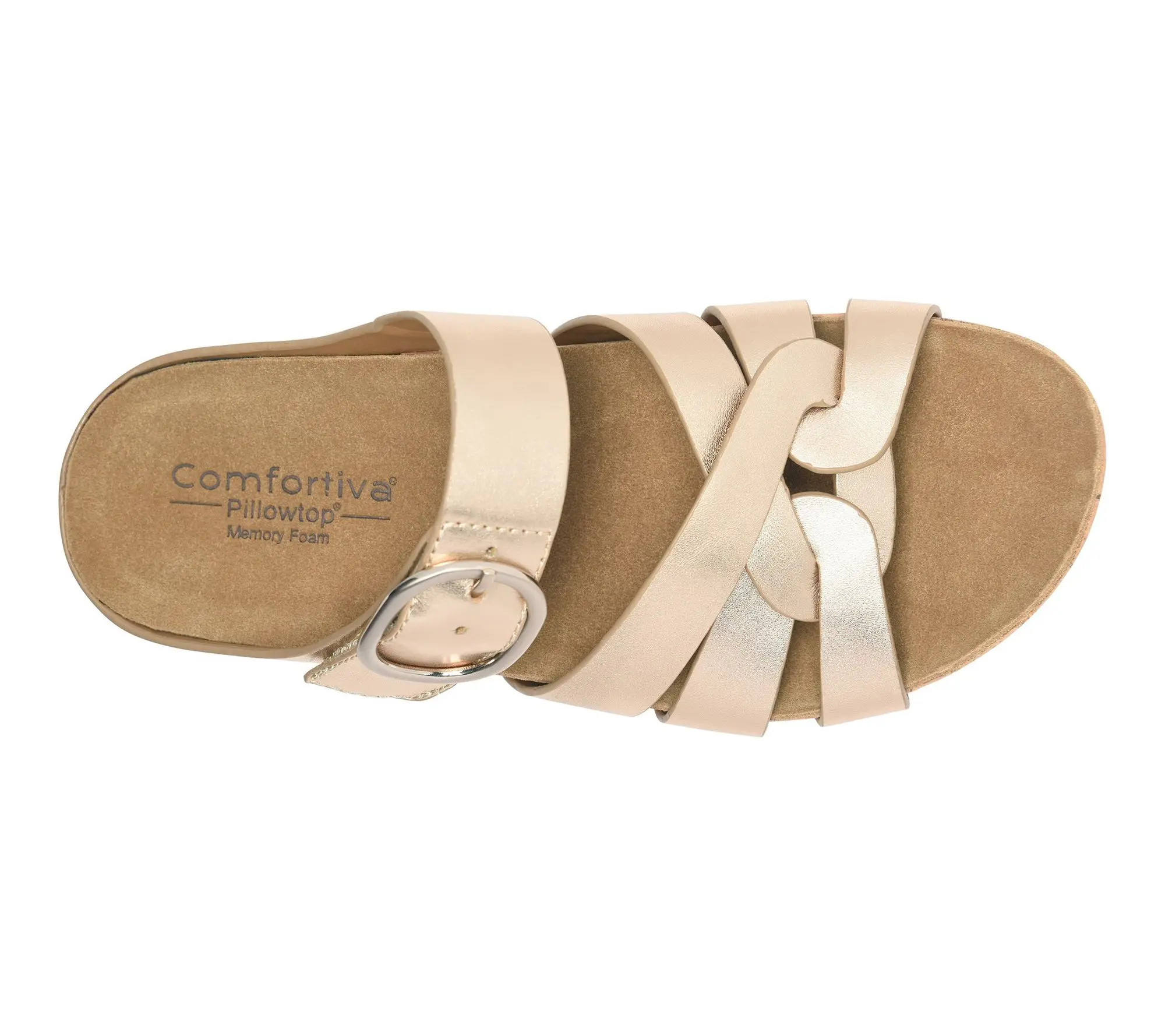 Comfortiva Woven Leather Wedge Sandal - Gianna
