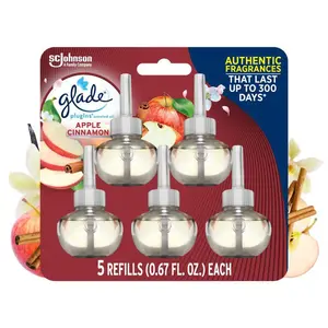 3.35 fl. oz. Apple Cinnamon Scented Oil Plug-In Air Freshener Refill (5-Count)