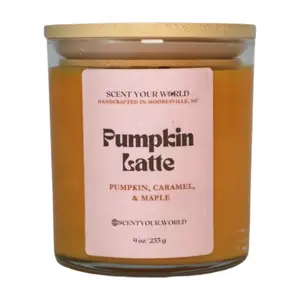 Pumpkin Latte Scented Candle - Aroma Therapy - Decorative Candle - Handmade - Handcrafted