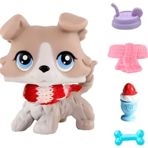 6pcs Mini Pet Shop Collie Party Gift Pack, Cute Accessories, Collectible Imagination for Lps Collie, Birthday Christmas Halloween Gift