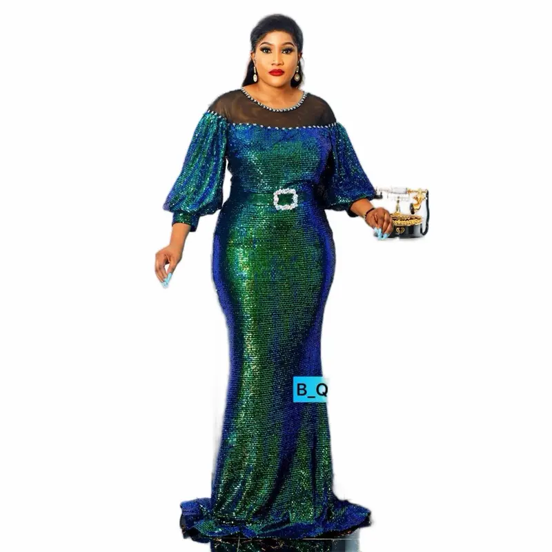 2 toned Luxe Green/Blue Women Dress Elegant Sophisticated Design for  Special Occasions Formal Events Luxurious Material Flattering Fit Turkey  dress - TikTok Shop
