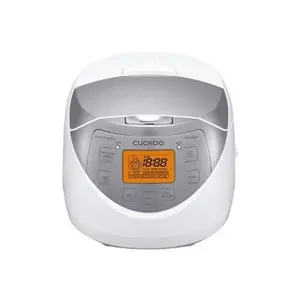 CUCKOO 6-Cup Micom Rice Cooker and Warmer White/Silver