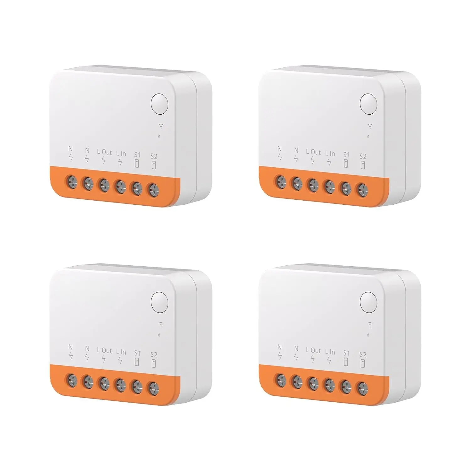 MINIR4 10A  WiFi   Light ,Universal DIY Module for   Automation Solution, Compatible with Alexa &  , No Hub Required,4 Pack