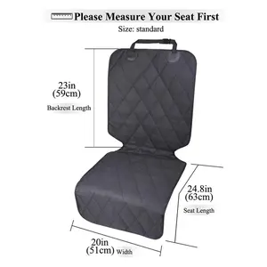 Oxford Fabric Pet Car Seat Cover for Front Passenger - Waterproof & Dirt-Resistant Dog Car Protector Mat