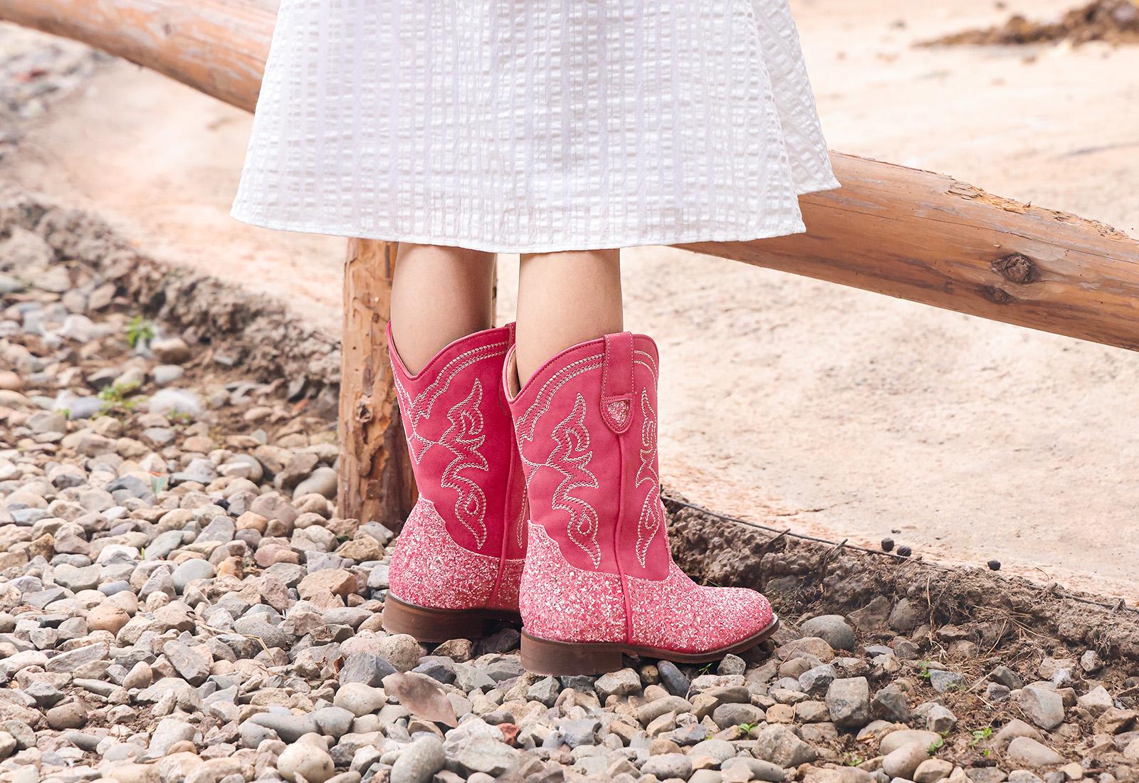 Toddler Girls Cowboy Boots - Cowgirl Western Boot for Kids Mid Calf Riding Shoes Soft Toe Footwear Round Toe Design Easy Comfortable Wear Ideal Gift Toddler Girls Cowboy Boots - Cowgirl Western Boot for Kids Mid Calf Riding Shoes Soft Toe Footwear Round Toe Design Easy Comfortable Wear Ideal Gift