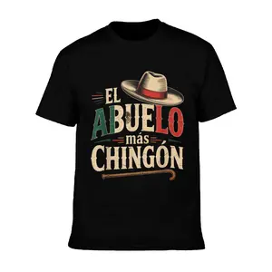 Mexican Grandpa "El Abuelo Más Chingón" Print T-Shirt for Grandparents