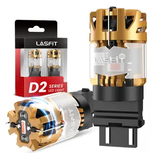 Lasfit red 3157 CanBus-Ready Rear Turn Signal Light Brake Light Tail Light LED Bulbs | D2 Series