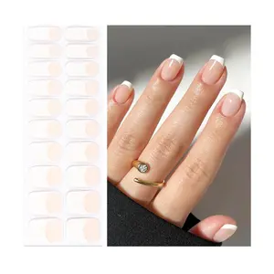 5-Minute Manicure! Semi Cured Gel Nail Strips, Specially for Ladies, Easy and Quick to Apply, Requires UV Light, Waterproof Nail Stickers.