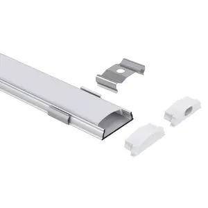 Flexible LED Aluminum Channel, Silver Color Ultra-Thin Aluminum Slot, Lampshade, Bending Aluminum Housing Track, Includes Installation Clips and Screws