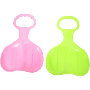 Skiing Board for Boys and Girls 2pcs Grass-Sliding Sand-Sliding Boards Snow Sled Toys Comfortable Handles Random Style