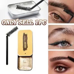 Brow Styling Soap Pomade, Waterproof Sweat-Resistant Long-Lasting Feather Brow Formula, Non-Caking Non-Flaking, Beginner Friendly Lazy Brow Styling for Everyday & Glam Looks