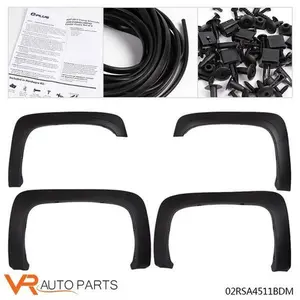 4PCS Wheel Fender Flares Factory Texture Fits 07-14 Chevy Silverado 1500 2500HD Car Accessories Automotive