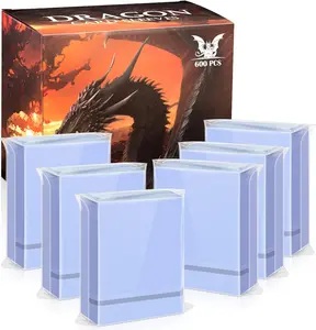 600PS Clear Trading Card Sleeves, Baseball Card Sleeves Perfect Fit for MTG, Yugioh, Magic，Football Cards,Game Card, Sport Card Sleeve