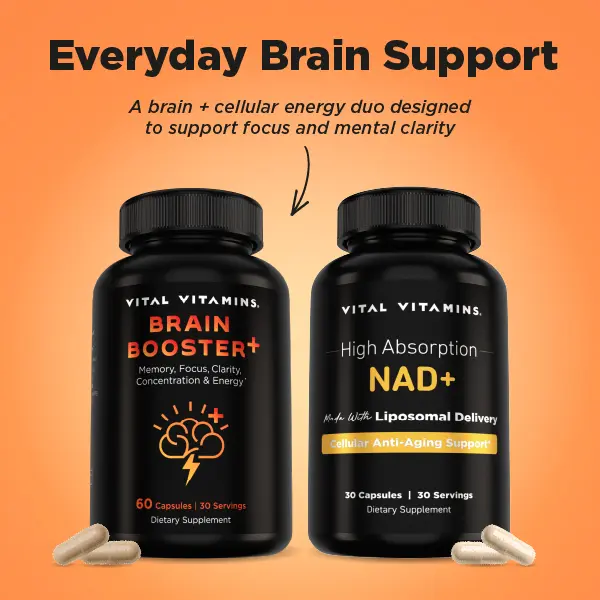 Stay Sharp Bundle - Brain Booster Plus and NAD+ Supplement Focus Healthcare