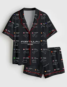 Women’s Formula One 2026 Calendar Formula Racing Season Long Sleeve Satin Pajama Set, Cute Sleepwear Gift #poloshirtoutfit #smartcasual #summerpolo #tiktokshopfinds