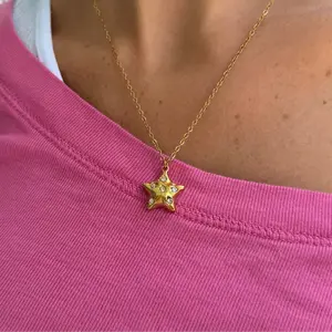 EVRY JEWELS Gold or Silver Plated Women's Lucky Star Glow Necklace, Jewelry For Women, Accessories For Women
