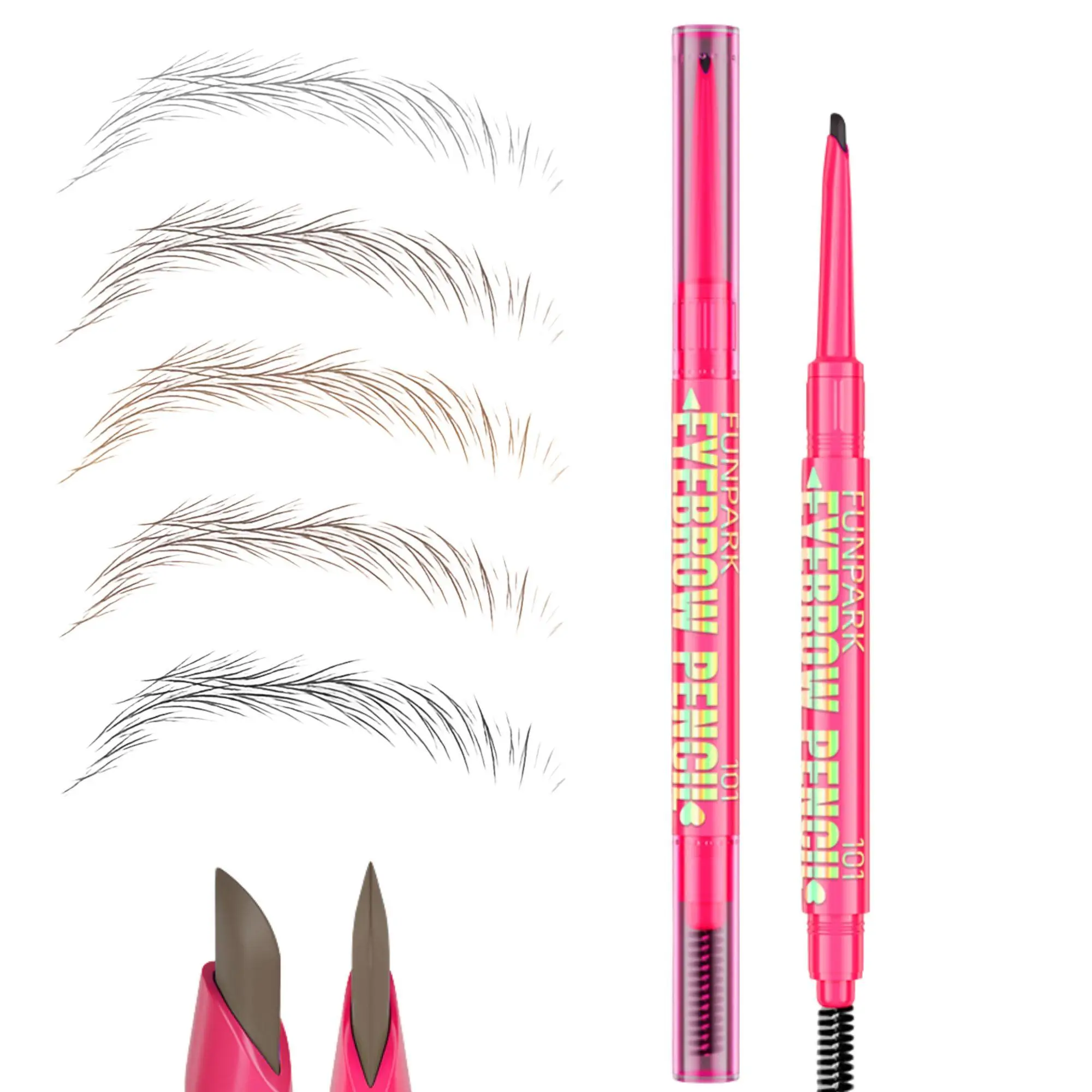 2 in 1 Dual Ends Long-lasting Sweat Resistance Brow Pen, 1 Count Natural Stay All Day Eyebrow Pen, Eye Brow Makeup Tool for Women, Cosmetic Eyebrow Pencil, Eyebrow Makeup Products