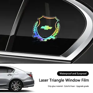 Colorful Laser Resin Car Badge Trunk Window Side Emblem Decal Sticker, Fits Chevrolet Corvette Aveo Cruze Malibu Spark Lova Orlando Captiva Trax