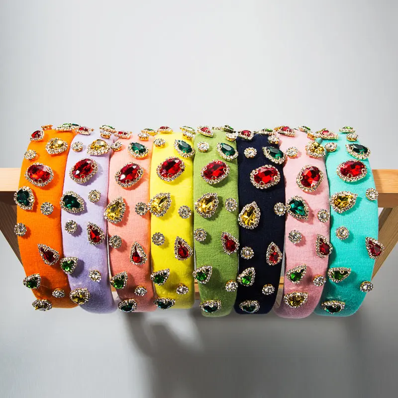 Diamond-studded candy sponge headband