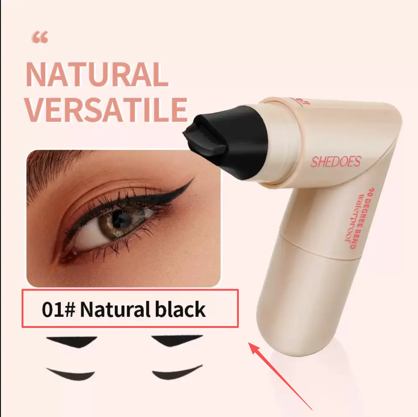 Rotating Winged Eyeliner Stamp Pen, Liquid Eye Liner, Dual-Head Design for Precise Cat Eye Rotating Winged Eyeliner Stamp Pen, Liquid Eye Liner, Dual-Head Design for Precise Cat Eye