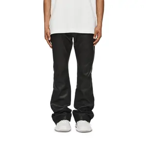 P531 Leather Slim Flare Pants