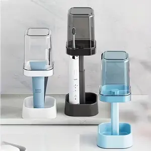 Portable Plastic Toothbrush Holder, Electric Toothbrush Storage Rack, Bathroom Accessories, Adjustable Height, Dorm Essential, Toothbrush Protector