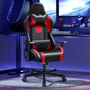 Gaming Chair, High Back Computer Leather Chair 155°Adjustable Backrest Swivel Ergonomic Office Chair with Lumbar Support