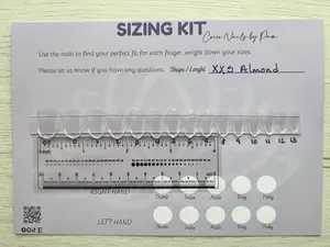Sizing Kit Length Measurement Tool for Perfect Fit. 11 options of Shapes and lenghts.