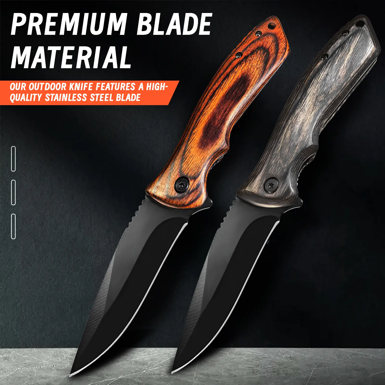 1PC exquisitely handmade knife with a wooden handle, a sharp small knife, a high-carbon steel knife, a meat cleaver, suitable for both barbecuing and kitchen use. Outdoor Gifts under 20 yuan Gifts for men。fathersdaygifts