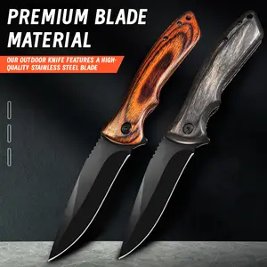 1PC exquisitely handmade knife with a wooden handle, a sharp small knife, a high-carbon steel knife, a meat cleaver, suitable for both barbecuing and kitchen use. Outdoor Gifts under 20 yuan Gifts for men。fathersdaygifts