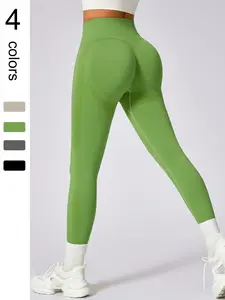 Tummy Control High Waisted Workout Gym Leggings Seamless Stretchy Fitness Running Sportswear Butt Lifting Fitness Yoga Pants Slim Vogue Simple Style