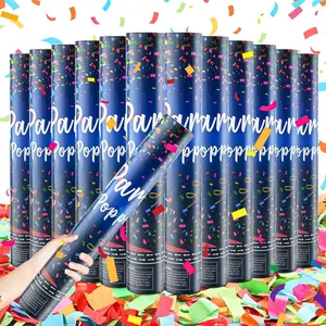 12Pack 12Inch Biodegradable Multicolor Confetti Popper Shooters for Wedding Graduation Birthday 4th of July New Year Christmas Party Celebration Supplies