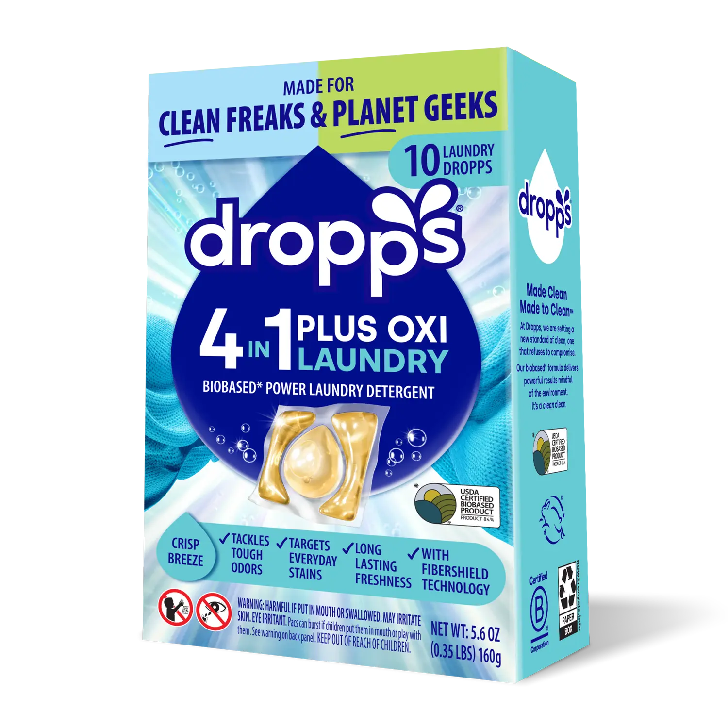 Trial Size 4-in-1 Plus Oxi Laundry Detergent Pods, Crisp Breeze