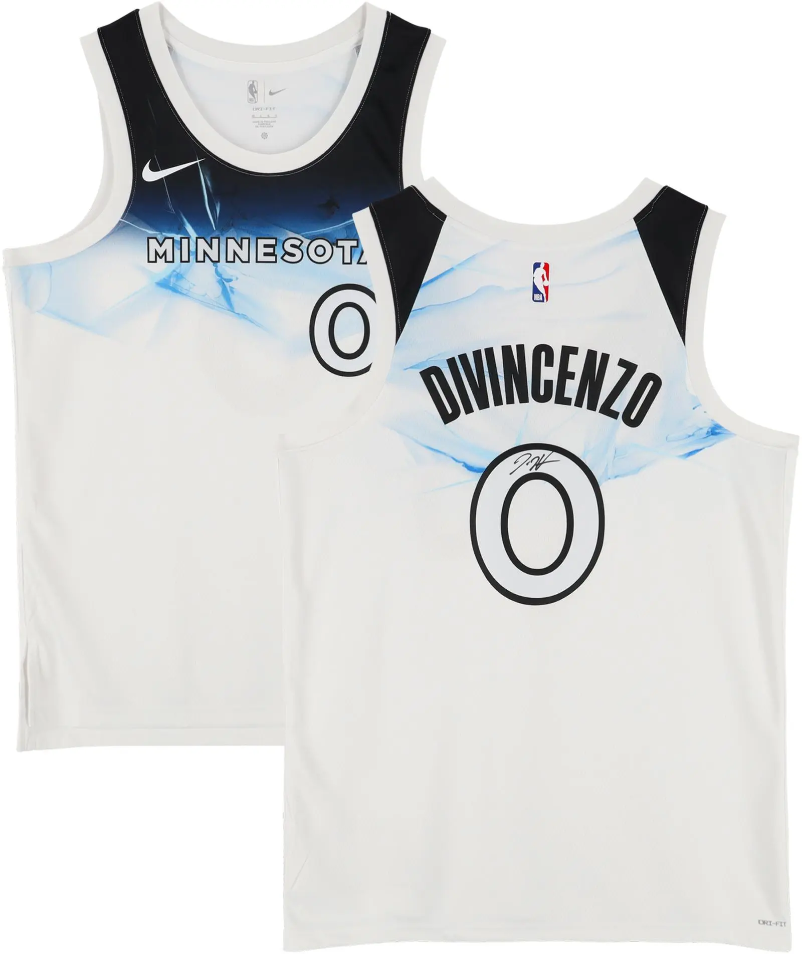 Donte DiVincenzo Minnesota Timberwolves Autographed Nike White 2024-25 City Edition Swingman Jersey - Fanatics Authentic Certified - NBA Memorabilia