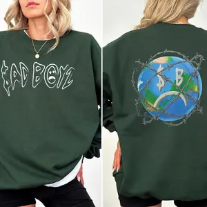 Sad Boyz Hoodie, Sweatshirt, T-Shirt – Globe Barbed Wire SB Graphic, Streetwear Hip Hop Concert Merch