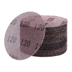 fathersdaygift VEVOR 5-inch Mesh Abrasive Sanding Discs, 50PCS 120 Grit Anti-Clogging Ceramic Sandpapers Dust Free, Hook-and-Loop Sanding Discs for Metal Wood Plaster Sanding, Car Body Repair, Paint Removal