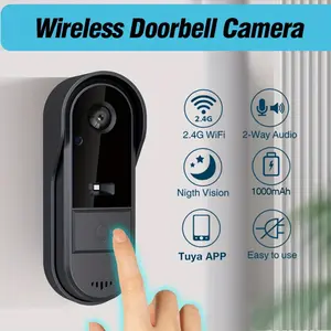 Aston Digital Smart Doorbell Camera Wireless HD Night Vision WiFi Security 2-Way Call Photo Recording APP Control Rechargeable Battery SD Card Storage 2.4G WiFi Easy to Use