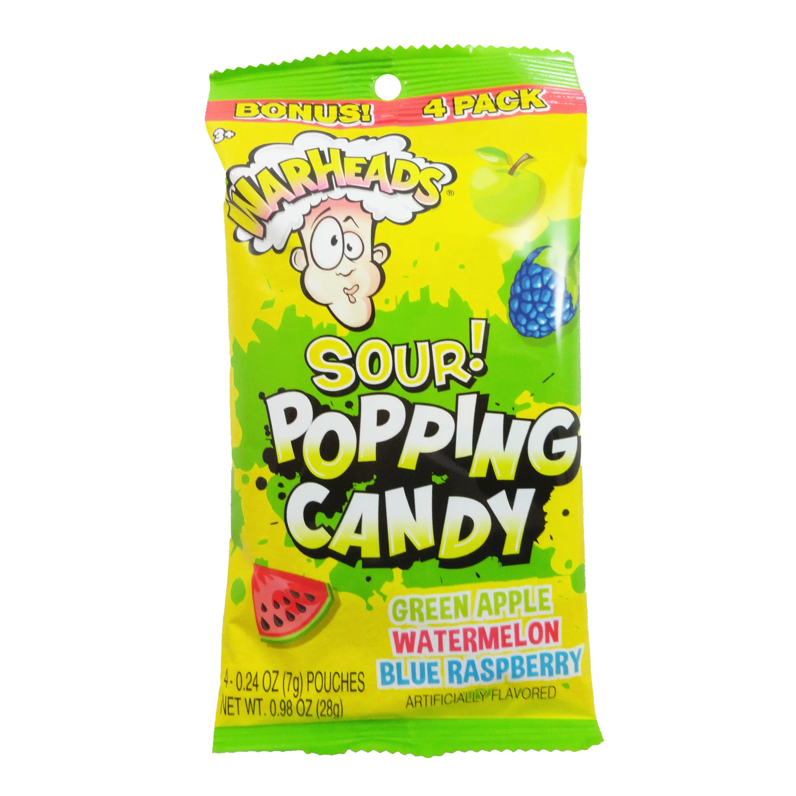 CandyRific Warheads Popping Candy Peg Bag (4 piece bag) (26654)