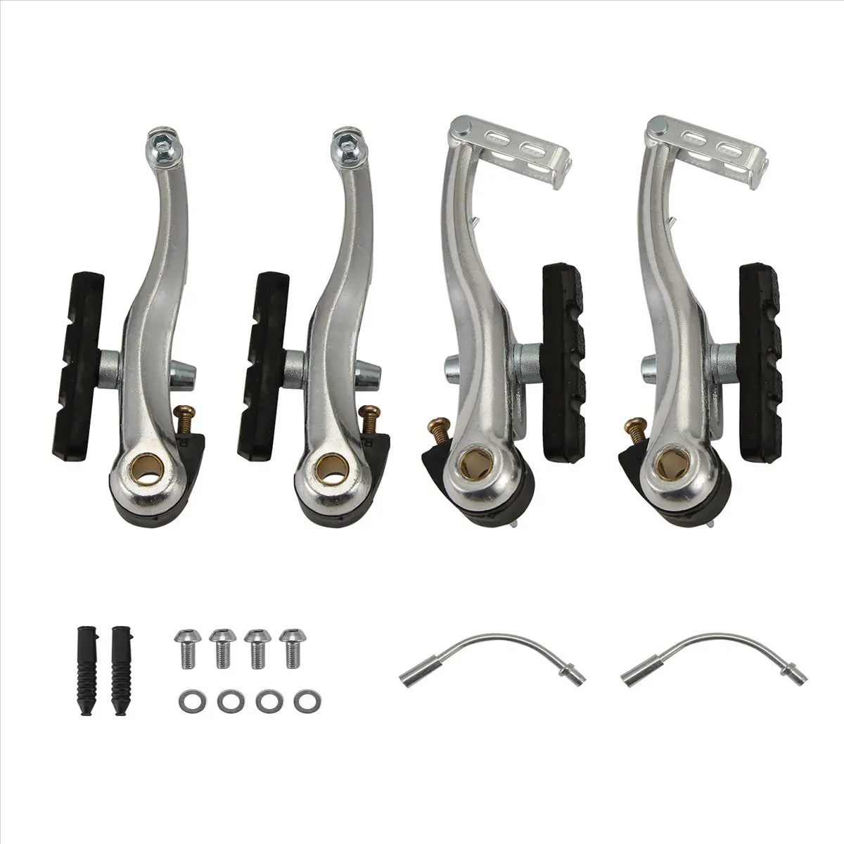 2Pair V Brake Universal Bicycle V Brake Mountain Bike V Brakes Clamp Set with Brake Pads