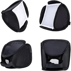 2pcs Portable Square Softbox with Dual Reflective Plating, Compatible with Dslr Flash for Canon Nikon Sony, Foldable Diffuser and Carry Bag