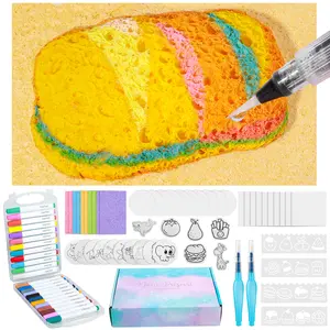 72Pcs Magic 3D Foam Art Kit – No-Mess Texture Painting for Kids, Sensory DIY Craft Set with 46 Foam Sheets + 24 Markers + 2 Water Brushes, Screen-Free Creative Toy Gift Colorful,toys,toy,Crafts,Handcraft,Handicraft