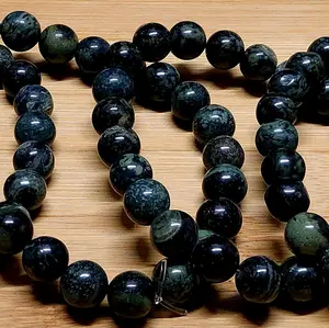 Kambaba Jasper Crystal Bead Stretch Bracelet (8mm)
